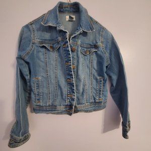 Girls Stretchy Jean Jacket with Pockets (Old Navy)